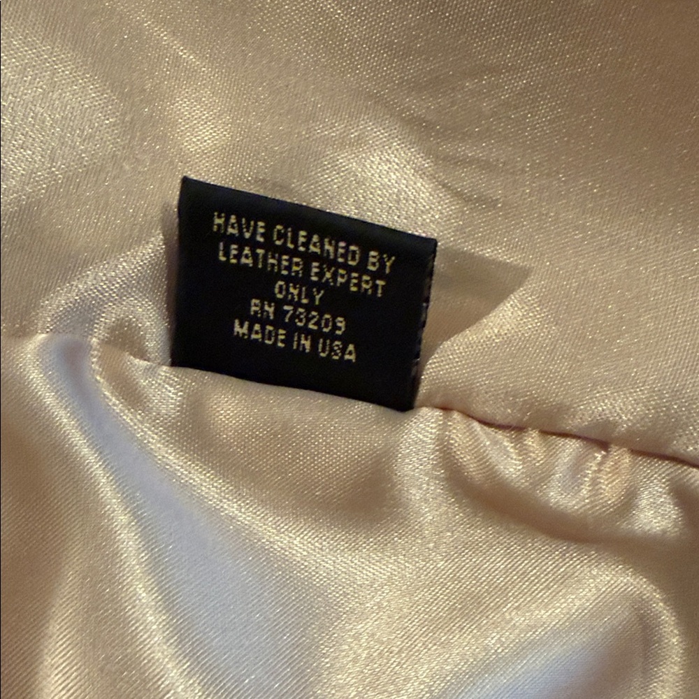 Marvin Richards vintage cream leather jacket white fox fur collar Size Small - Picture 8 of 9